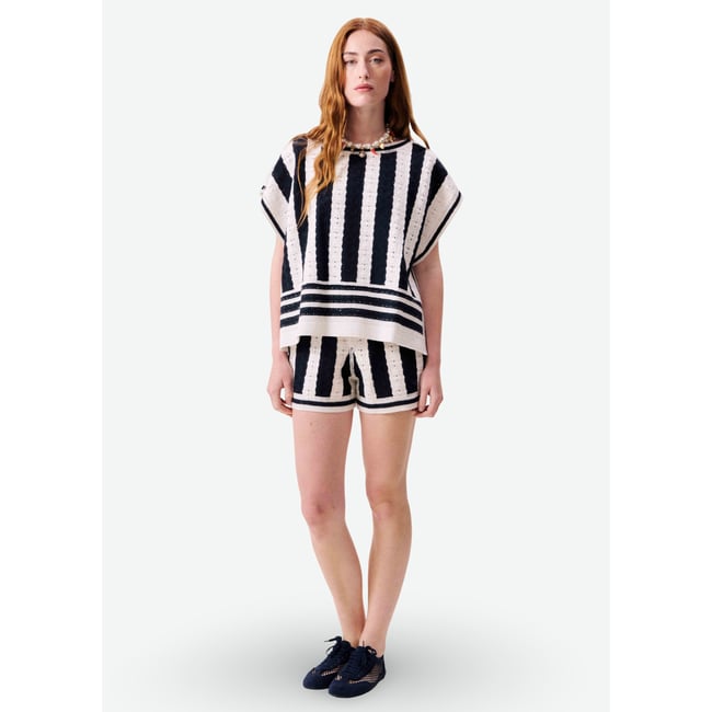 Short CANNELLE bleu marine <span itemprop=