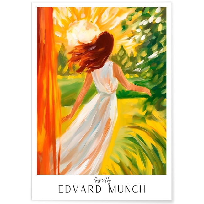 Affiche Edvard Munch n°11 Couleur blanc <span itemprop=