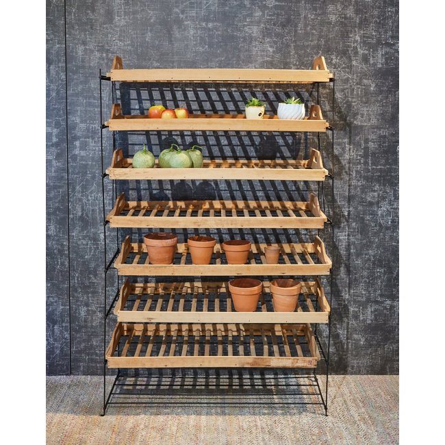 Séchoir à fruits en bois Fernand N°361 - Bon état Couleur bois clair <span itemprop=