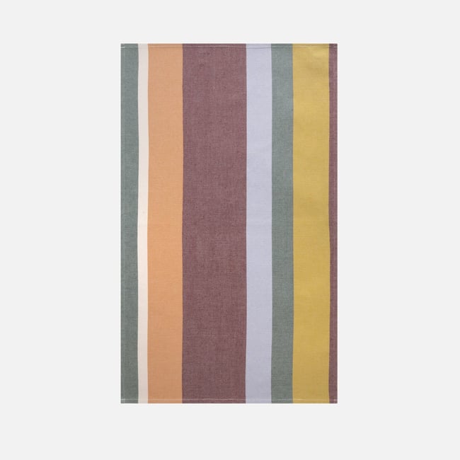 Torchon jacquard en coton GASPARD violet <span itemprop=