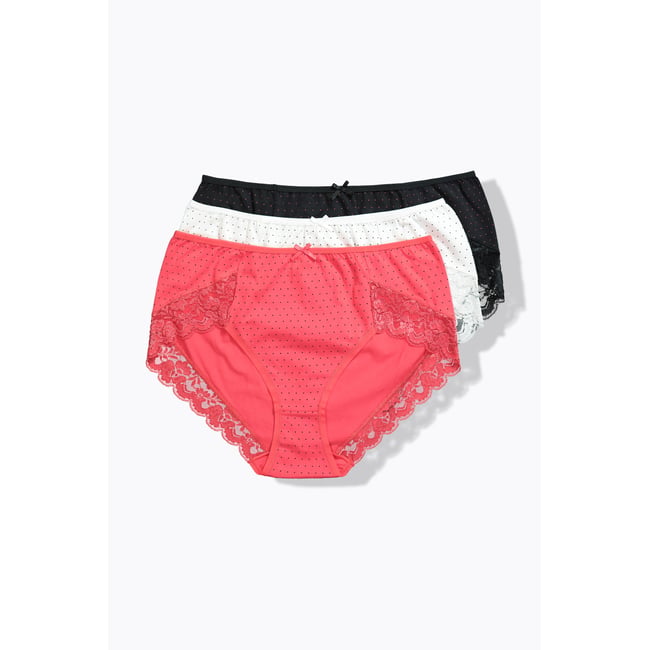 Culottes hautes en lot de 3 rouge fuschsia <span itemprop=