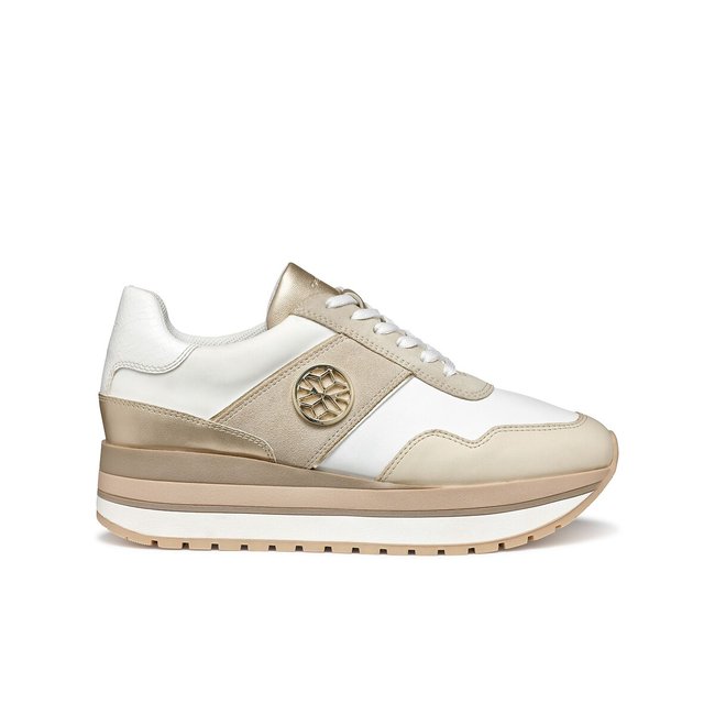 Zapatillas de cuña New Kency blanco/gris topo <span itemprop=