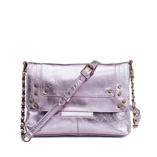 Kleine Ledertasche Felizia flieder <span itemprop=