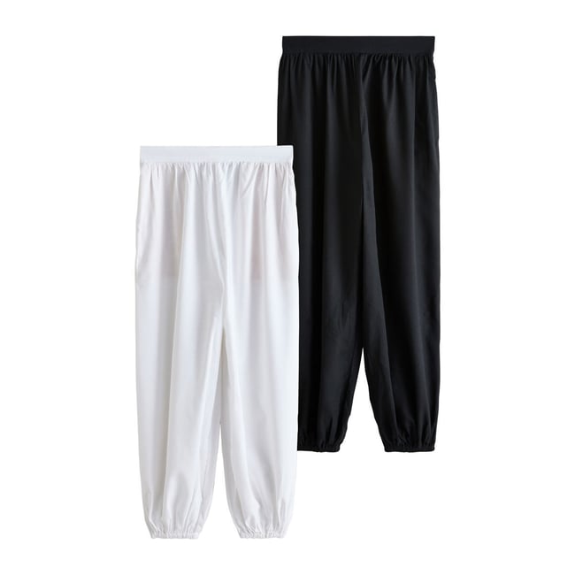 Pantalon bouffant en lin mélangé, lot de 2 - NEXT
