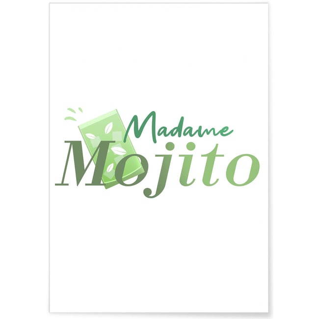 Affiche Madame Mojito Couleur blanc <span itemprop=
