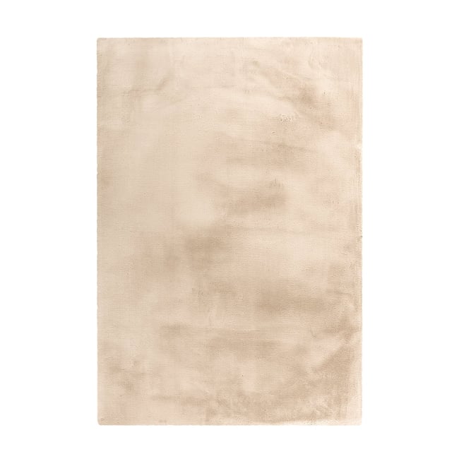 Tapis rectangulaire fait main, RABBIT Couleur ivoire <span itemprop=