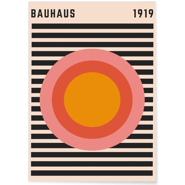 Affiche Bauhaus 12 Couleur blanc <span itemprop=