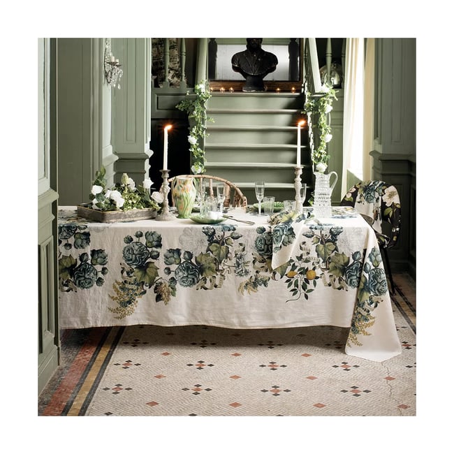 Nappe lin & coton lavé GIARDINO naturel <span itemprop=