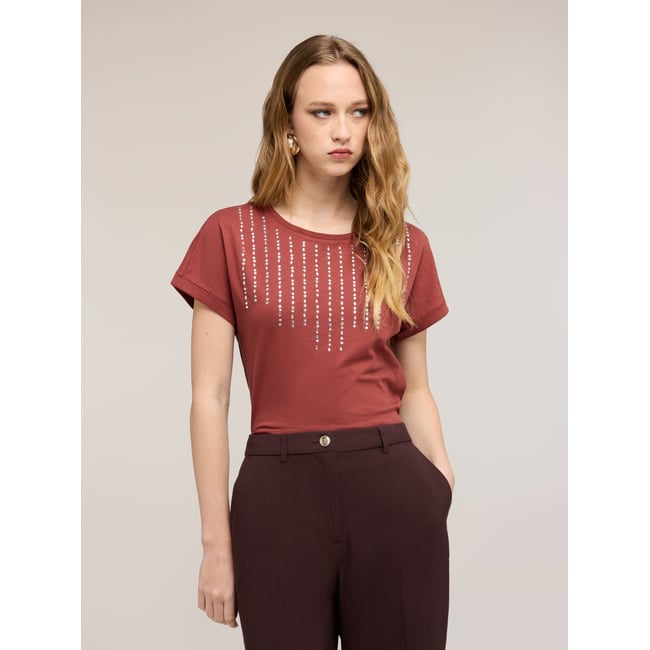 T-shirt avec applications de strass - MOTIVI