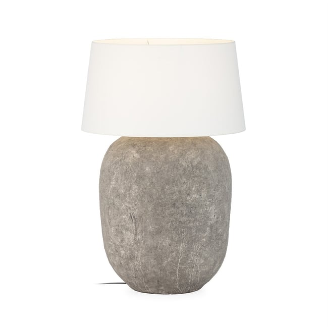 Lampe de table en terre cuite Couleur gris <span itemprop=