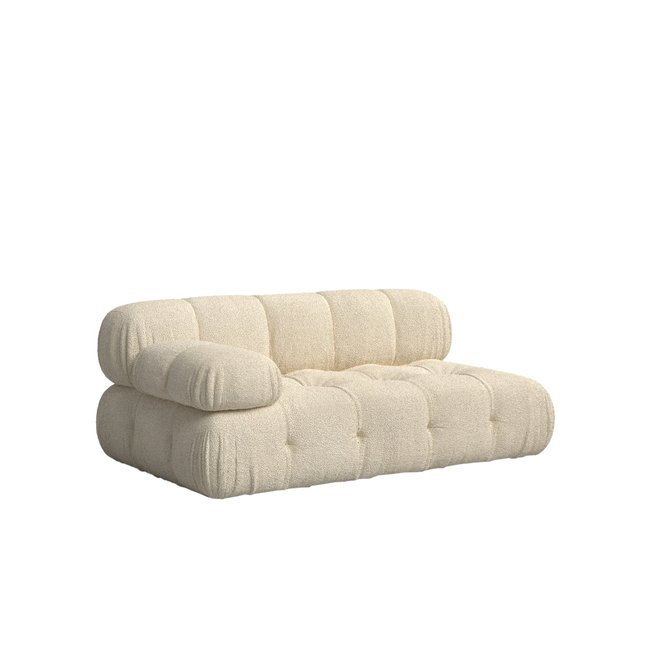 Canapé beige bouclé chaise longue gauche 165x99 cm - BOZCO - HANNUN