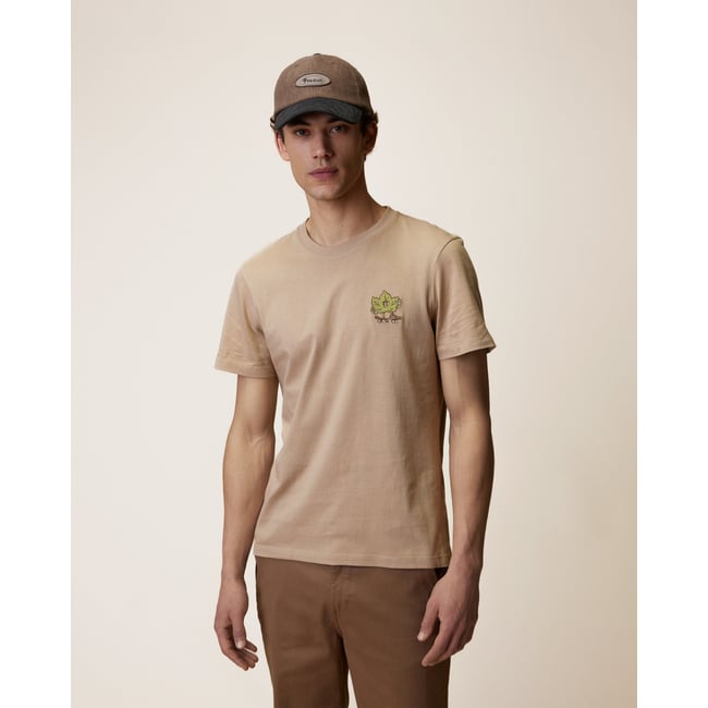 T-shirt en maille beige foncé <span itemprop=