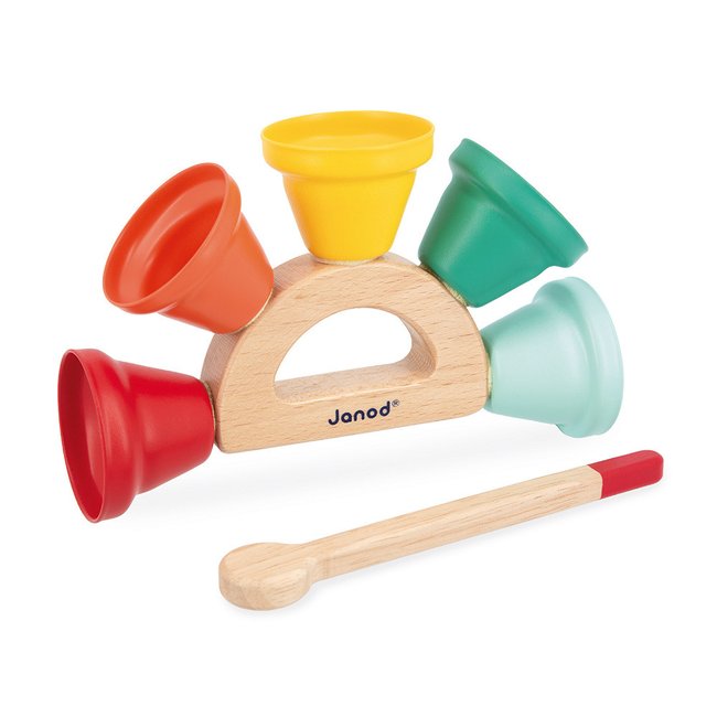 Intrument De Musique Enfant Clochettes En Métal multicolore <span itemprop=