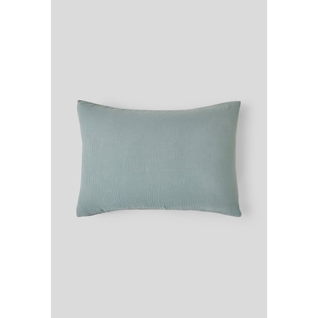 Taie d'oreiller rectangulaire, 50x70 cm, 100% coton bio, OEKOTEX algue <span itemprop=