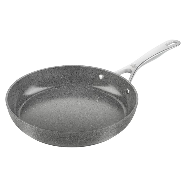 Poêle, 24 cm, Aluminium, Revêtement antiadhésif en céramique renforcée en titane gris pierre <span itemprop=