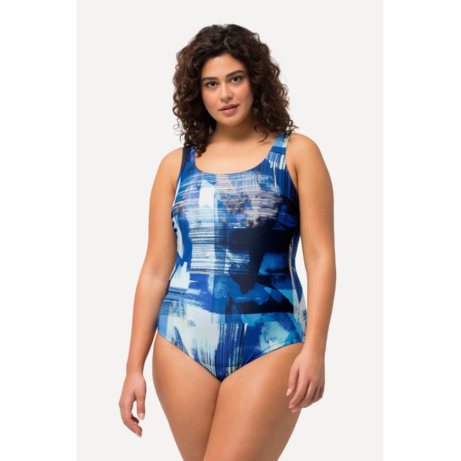 Maillot de bain imprimé. Sans bonnets bleu azur clair <span itemprop=