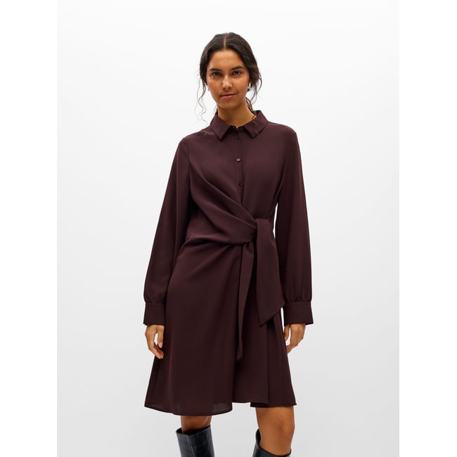 Robe-Chemise rouge - chocolate plum1 <span itemprop=