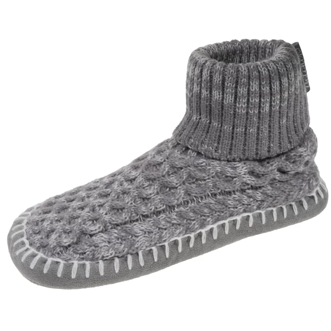 Chaussettes d'intérieur maille torsadée, picots antidérapants - ISOTONER