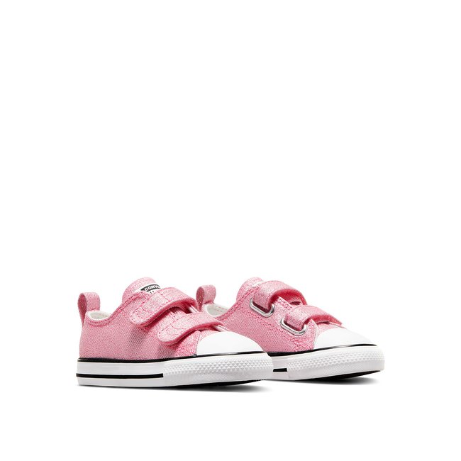 Pink all star ox glitter trainers top