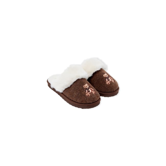 Chaussons mules avec motif ourson HYPSOS taupe <span itemprop=