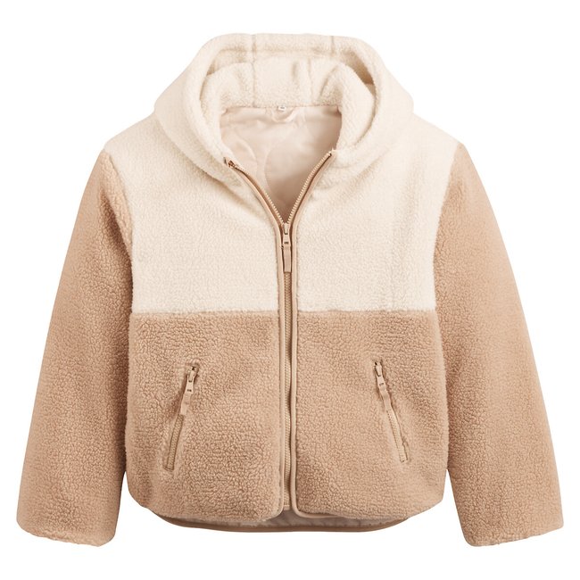 Sherpa coat with hood clearance