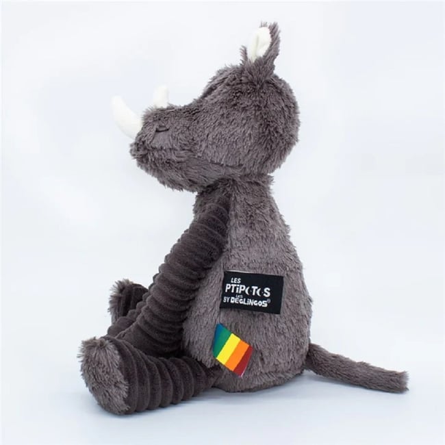 Peluche Le Rhino Grobisou 26 Cm gris <span itemprop=