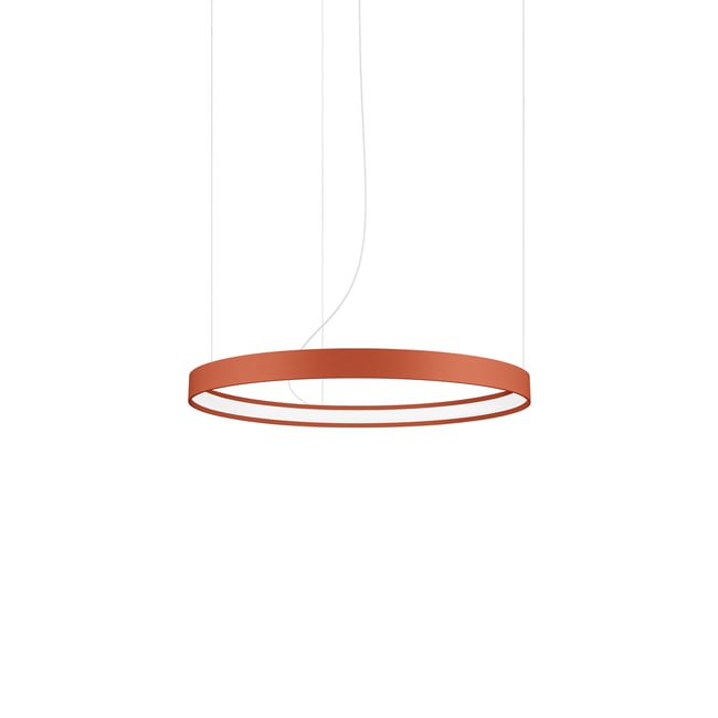 Lustre Aluminium Ocre Rouge LED 1 Rio Couleur ocre rouge <span itemprop=