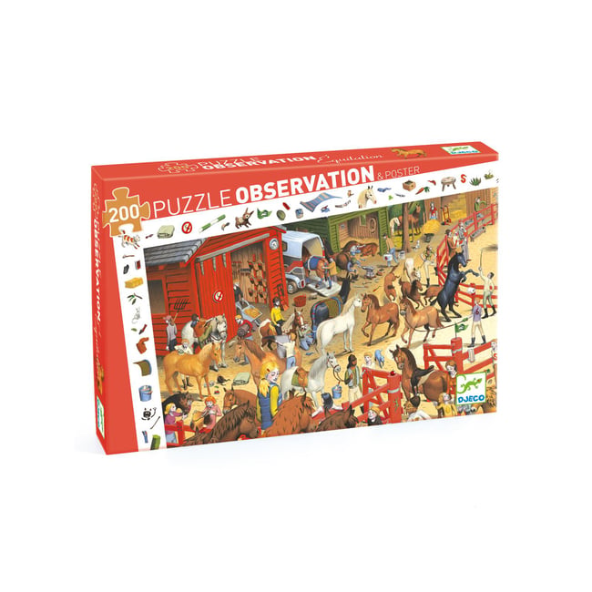 Puzzles observation - Equitation - 200 pcs multicolore <span itemprop=
