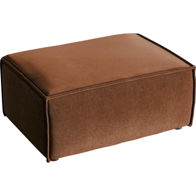 Pouf rectangulaire en tissu côtelé COPERTINO - RECOLLECTION