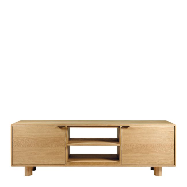 Meuble TV SIMONA en chêne clair Couleur naturel <span itemprop=