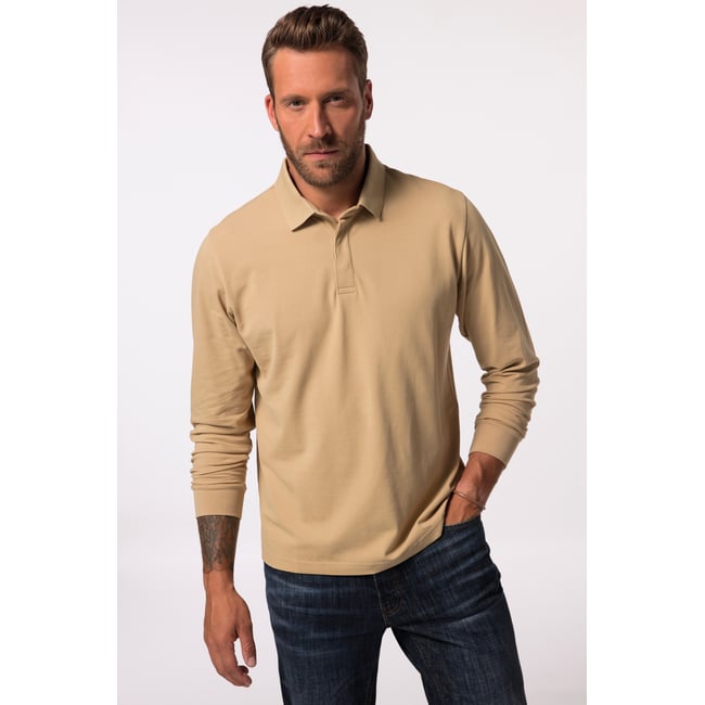 Polo FLEXNAMIC®, manches longues grès <span itemprop=
