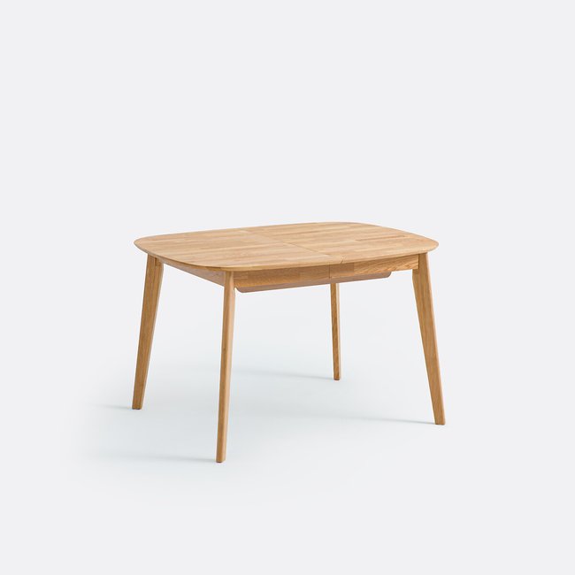 Table extensible chêne massif 4-10 couverts Dalmar chêne <span itemprop=