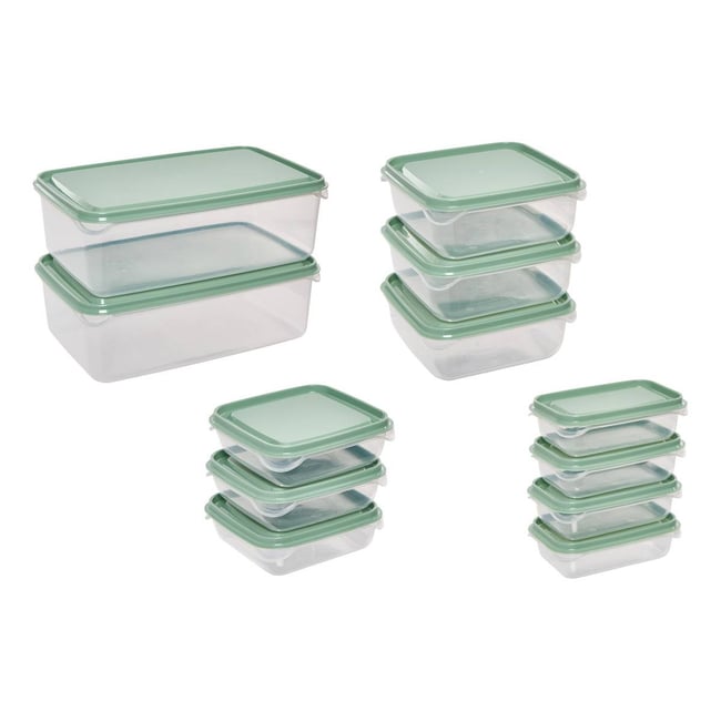 Lot de 12 boîtes de conservation ESSENTIELS transparent <span itemprop=