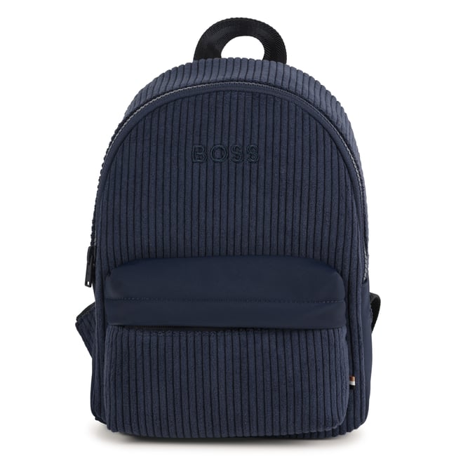 Sac à dos en velours côtelé bleu cargo <span itemprop=