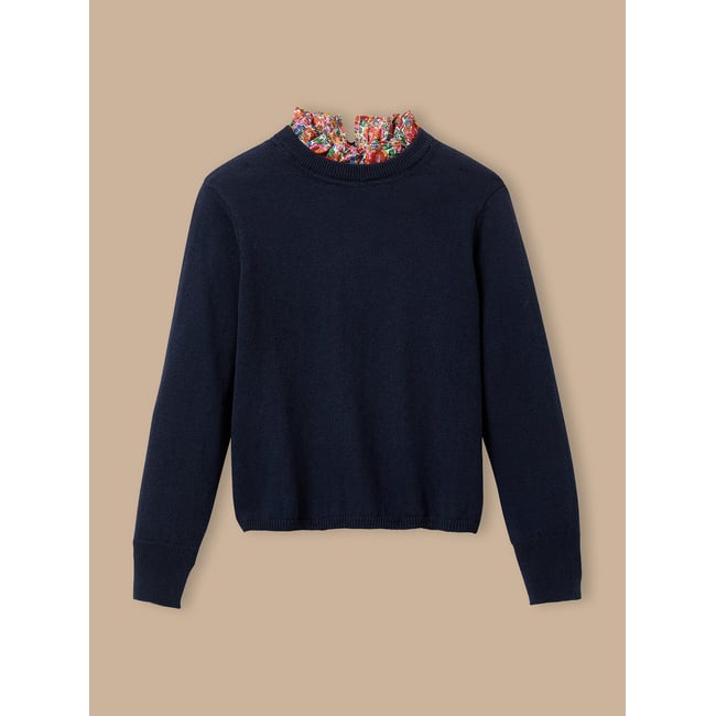 Pull  col tissu Liberty liberty annie and may rouge <span itemprop=
