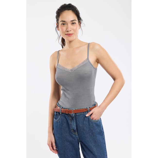 Caraco col dentelle en laine et soie - ARMOR-LUX
