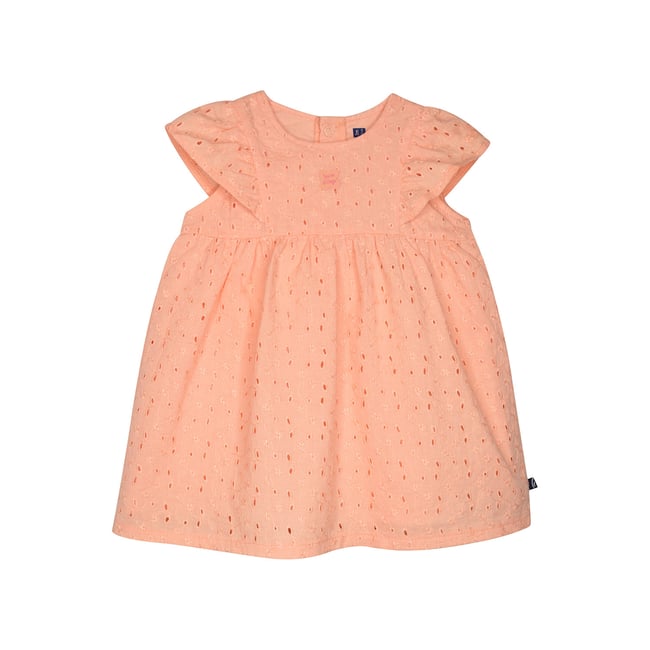 Robe louise voile manches courtes bebe orange <span itemprop=