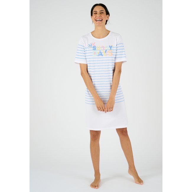 Chemise de nuit T-shirt Cimatyl blanc <span itemprop=