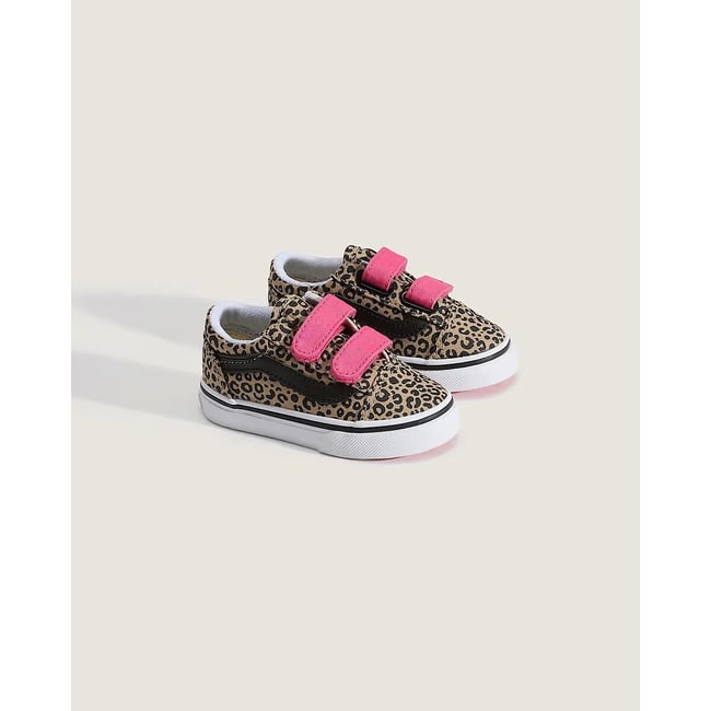 Scarpe da ginnastica basse con chiusura a velcro, TD OLD SKOOL V leopardata VANS