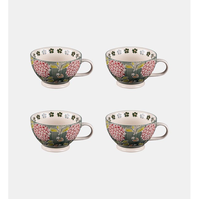 Coffret De 4 Tasses À Déjeuner Couleur multicolore <span itemprop=