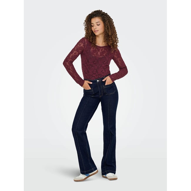 Köp Only ONLWAUW HW POCKET FLARED DNM BOX - Medium Blue Denim Köp Only ONLWAUW HW POCKET FLARED DNM BOX - Medium Blue Denim
