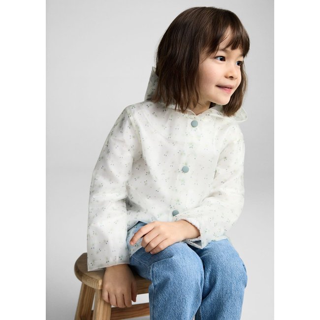 Veste imperméable transparente blanc <span itemprop=