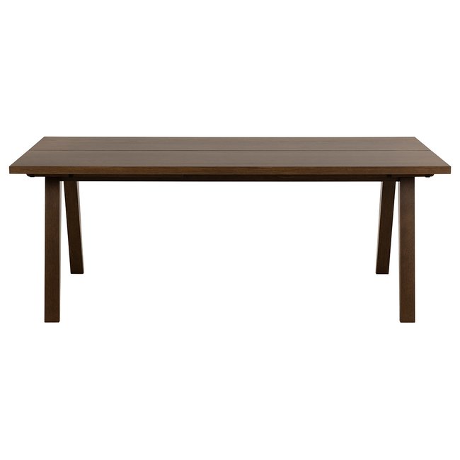 Table à manger  200x95 cm - PAULINE Couleur bois foncé <span itemprop=