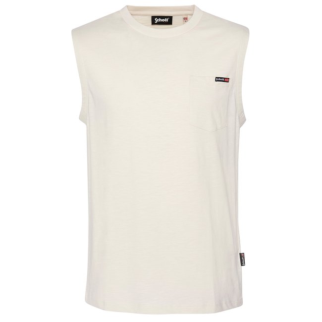 T-shirt sans manche effet flammé - SCHOTT