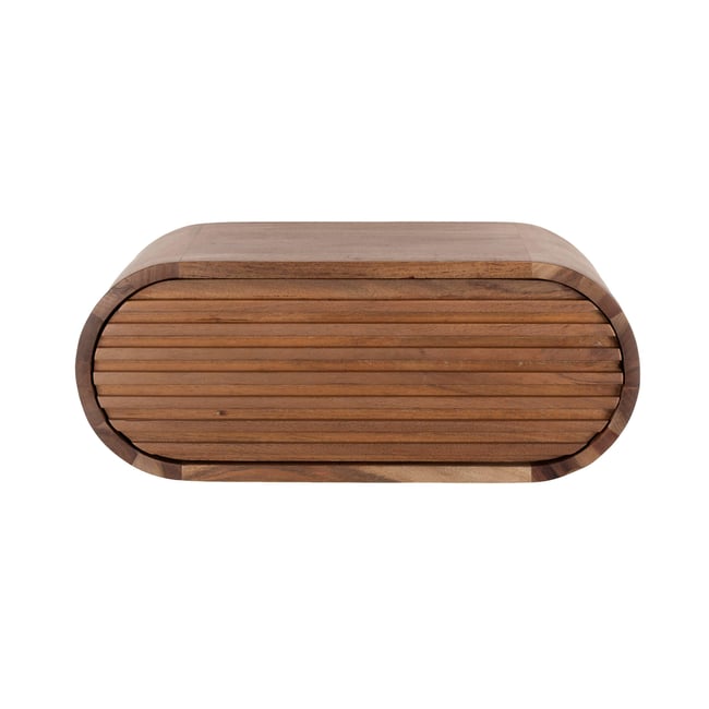 Table de chevet suspendue bois d'acacia foncé 1 tiroir NAKO Couleur marron <span itemprop=