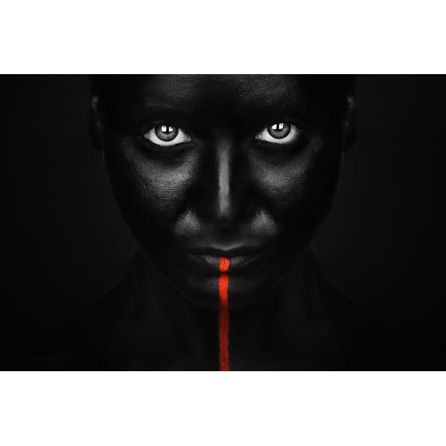 Tableau d'art portrait rouge - HEXOA