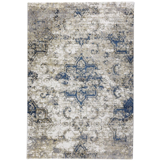 Tapis de salon tissé machine - ANNA MARIA Couleur naturel multicolore <span itemprop=