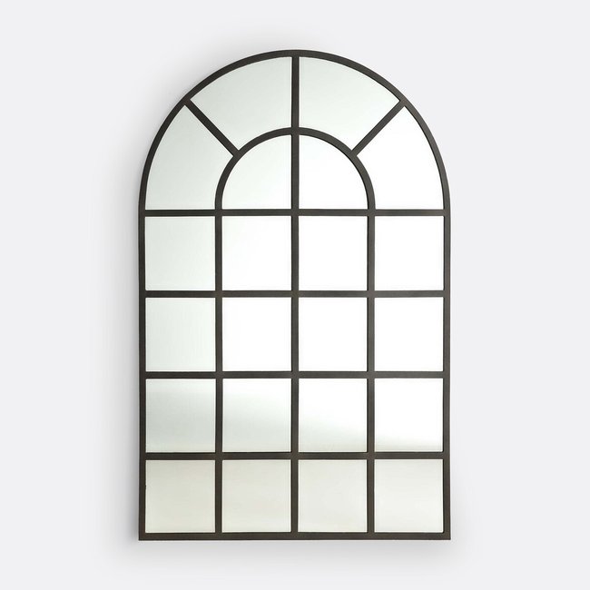 Miroir métal industriel fenêtre 110x170 cm, Lenaig métal brossé LA REDOUTE INTERIEURS