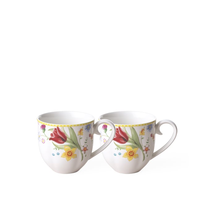 Ensemble De 2 Mugs SPRING AWAKENING Couleur jaune <span itemprop=