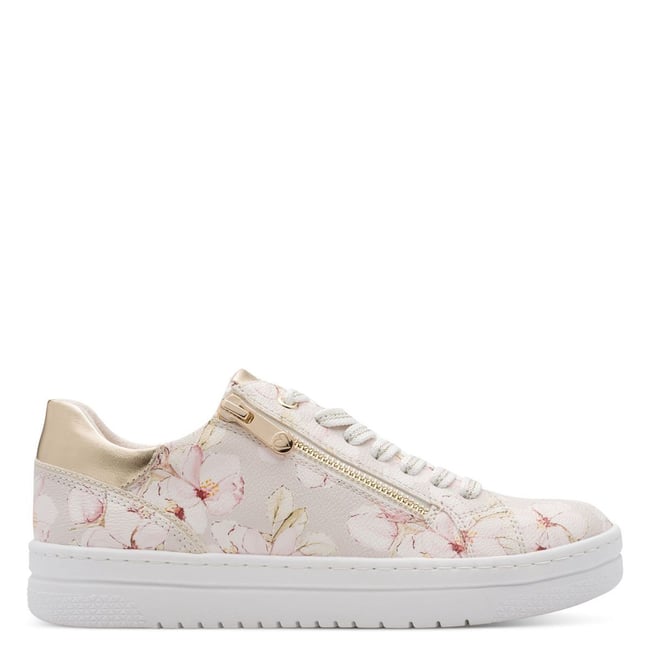 Basket zippée beige beige combiné <span itemprop=
